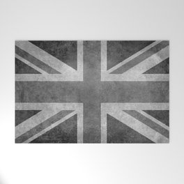 Union Jack Vintage 3:5 grayscale Welcome Mat