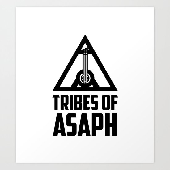 Tribes Of Asaph (Black on light) Art Print