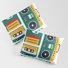 Never Forget Tape Floppy Disk Boom Box Pillow Sham