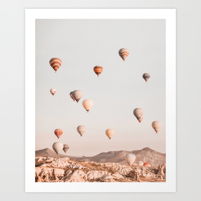 Hot Air Balloons in Sunrise | Vertical Art Print