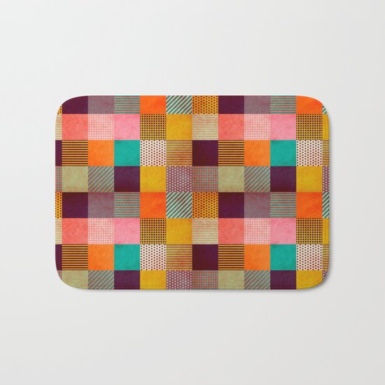 Decorated Pixel Bath Mat