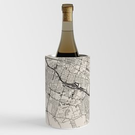 Texal, Killeen - city map - black and white Wine Chiller