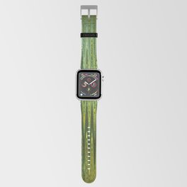 Wood Green Tones Abstract Art Pattern Apple Watch Band