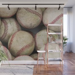 Many Baseballs - Background pattern Sports Illustration Wall Mural
