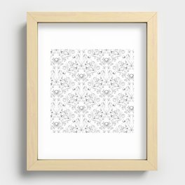 Skull Garden Demask Recessed Framed Print