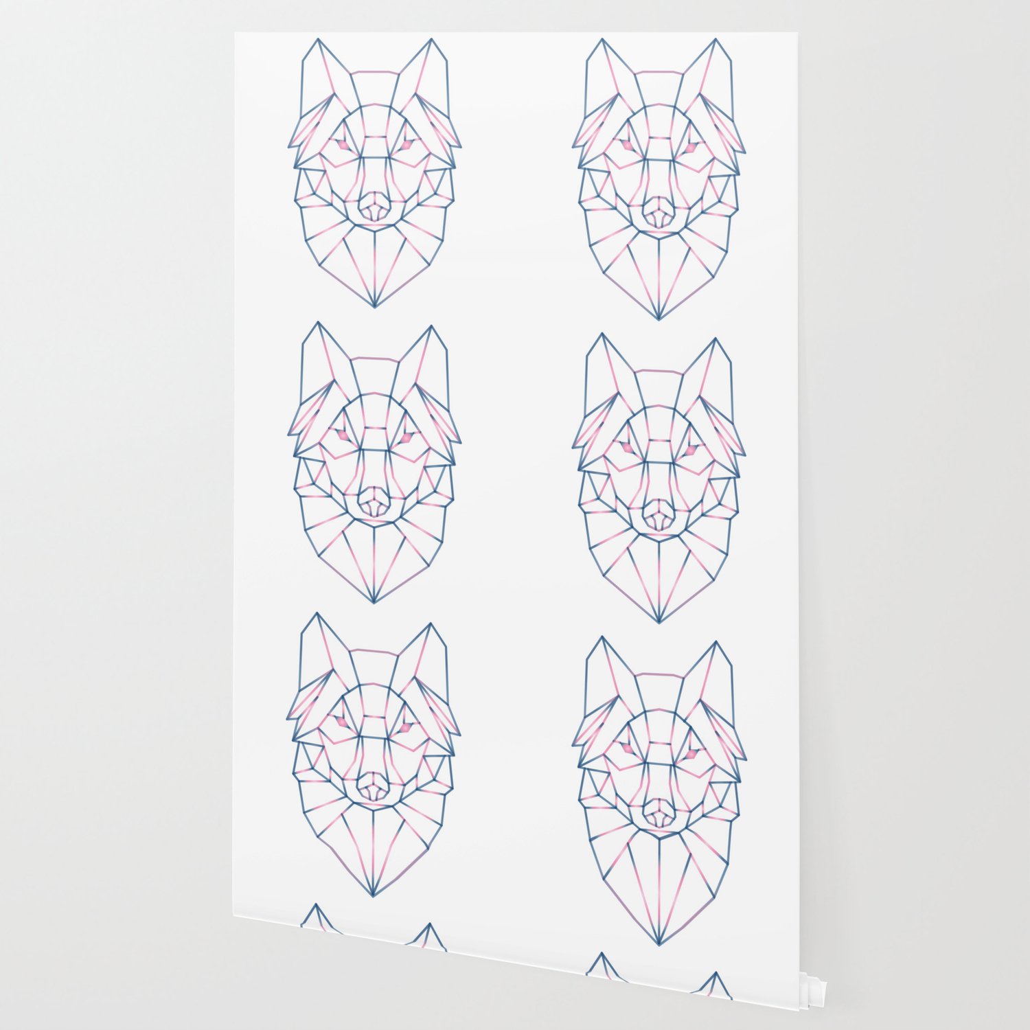 Navy Pink Geometric Wolf Wallpaper By Halfpintjules Society6 You can also upload and share your favorite wolf wallpapers hd. society6