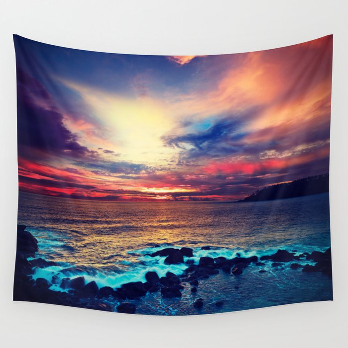 Society6 ocean deals tapestry