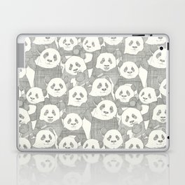 just panda bears pewter natural Laptop Skin