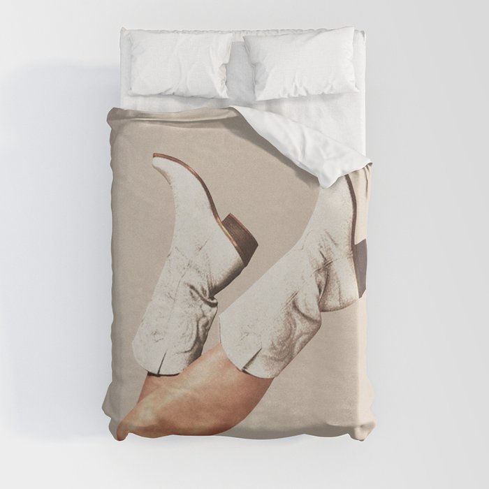 These Boots - Neutral / Beige Duvet Cover