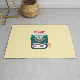 Misery, Horror, Movie Illustration, Stephen King, Kathy Bates, Rob Reiner, Classic book, cover Rug