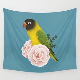 Yellow Collared Lovebird Wall Tapestry