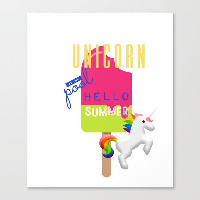 unicorn popsicle Canvas Print