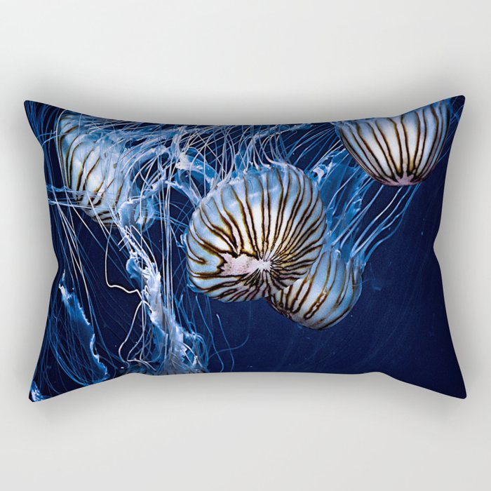 Jellyfish swimming Rectangular Pillow