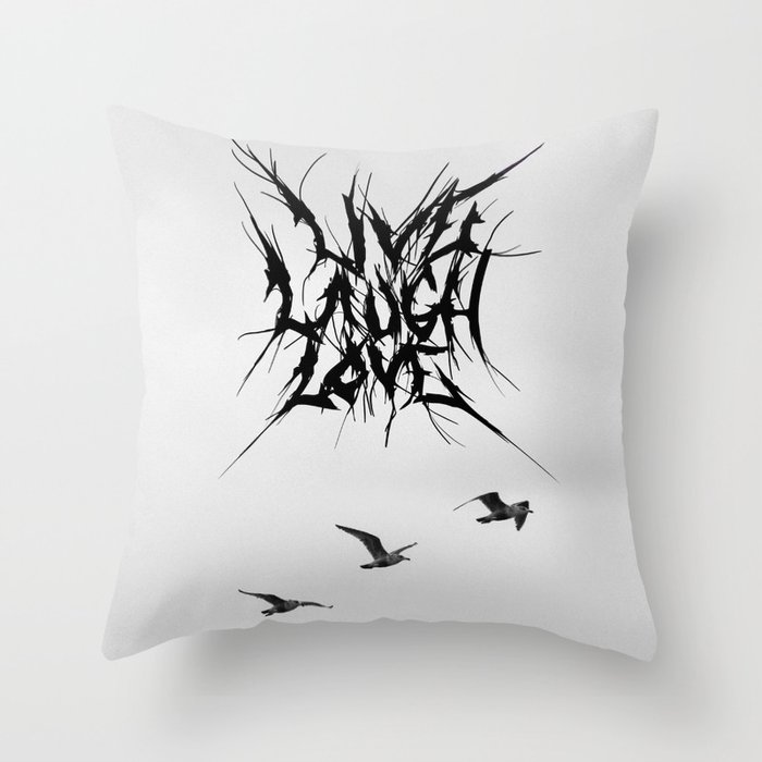 LiveLaughLove_metal Throw Pillow