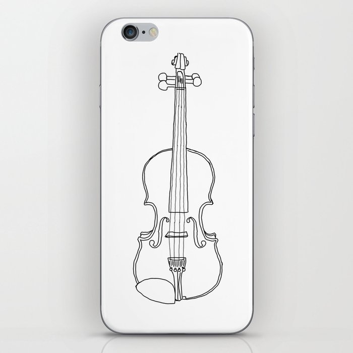 Violin line art iPhone Skin