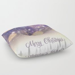 Christmas Pattern Snowflake Glittery Wishes Floor Pillow