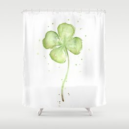 Four Leaf Clover Shower Curtain