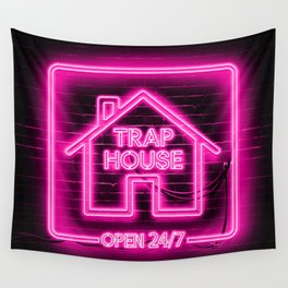 Trap House Neon Wall Tapestry