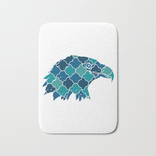 EAGLE SILHOUETTE HEAD WITH PATTERN Bath Mat