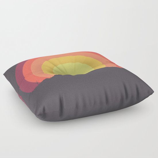 Mountain Sunset Floor Pillow