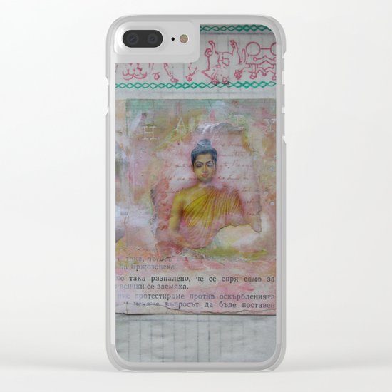 Buddha Collage - JUSTART (c) Clear iPhone Case