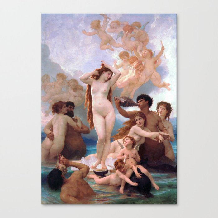 The Birth of Venus by William Adolphe Bouguereau Canvas Print