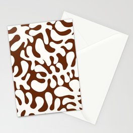 White Matisse cut outs seaweed pattern 8 Stationery Card
