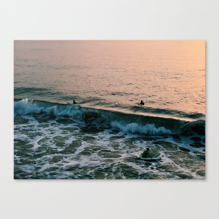 Manhattan Beach Surfers Canvas Print
