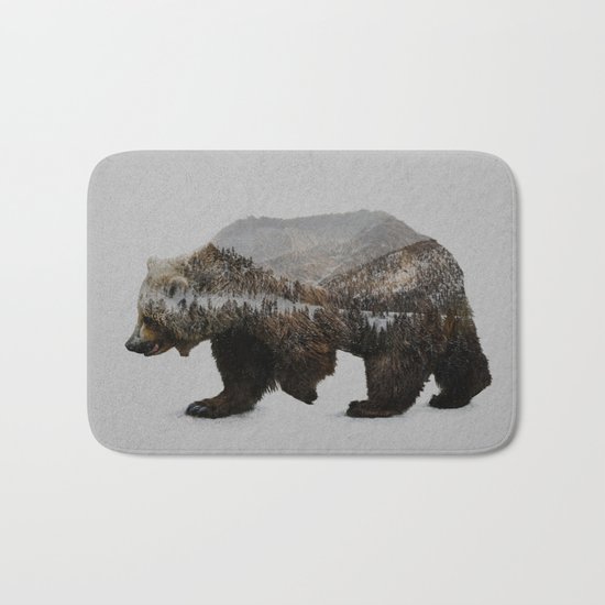 The Kodiak Brown Bear Bath Mat