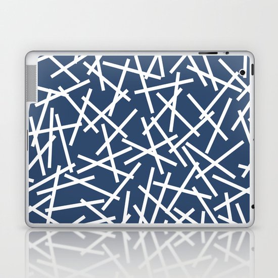 Kerplunk Navy and White Laptop & iPad Skin