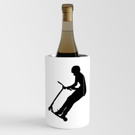 Getting Air! - Stunt Scooter Boy Silhouette Wine Chiller