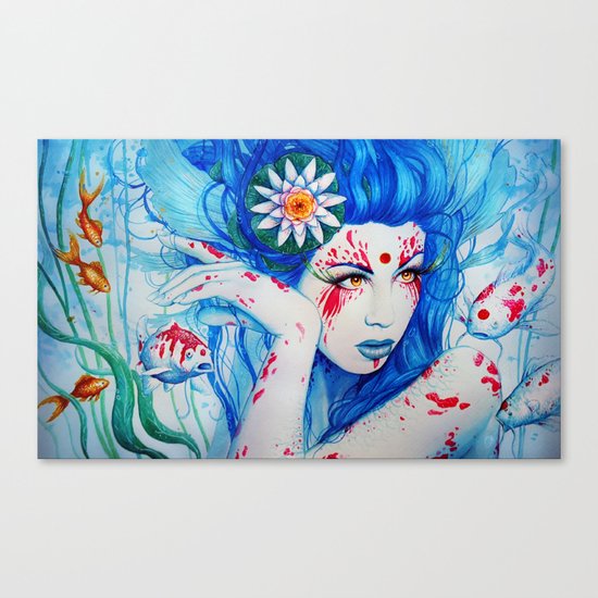 "Goddess of the Koi" Canvas Print