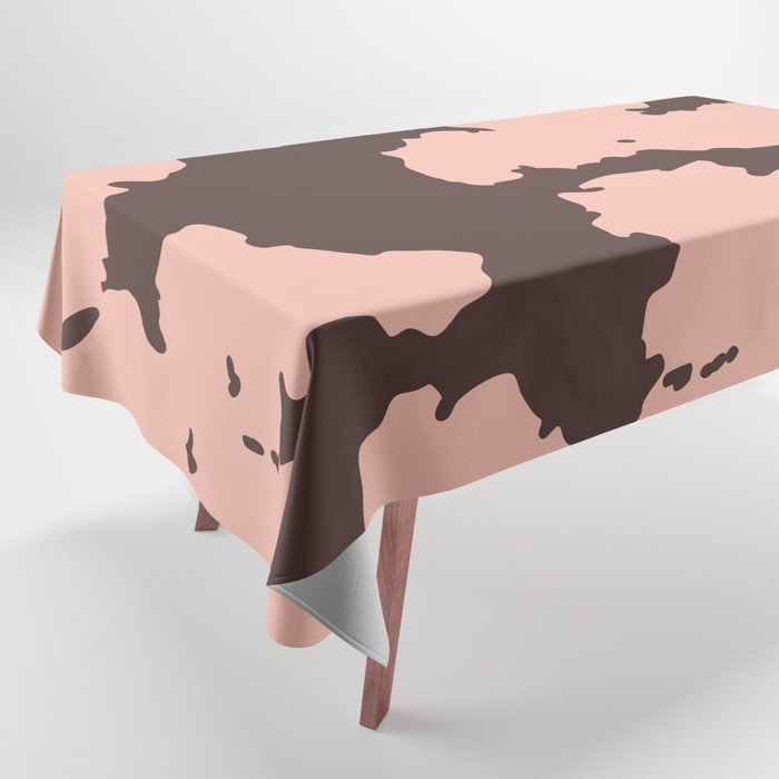 70s Howdy Cowhide in Pink and Brown Tablecloth
