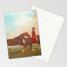 Horses with rider by George Stubbs Stationery Card