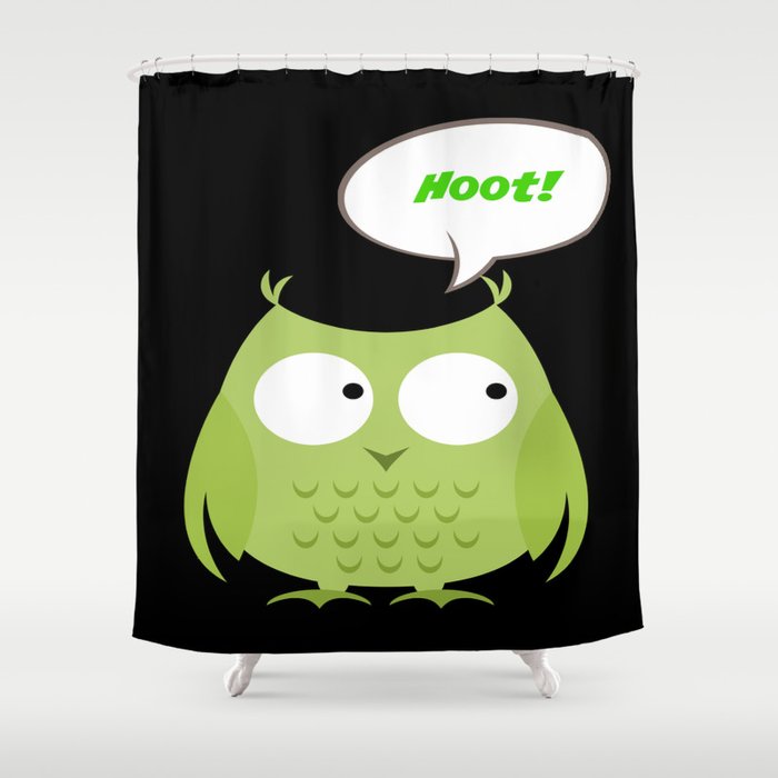 Owl Cartoon - Hoot Shower Curtain