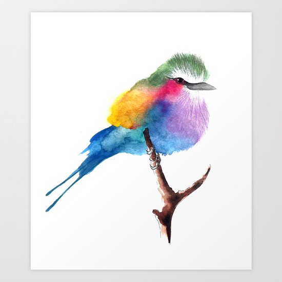 The Lilac-breasted Roller Art Print