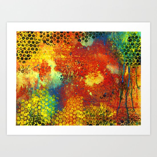 Color Collision Art Print