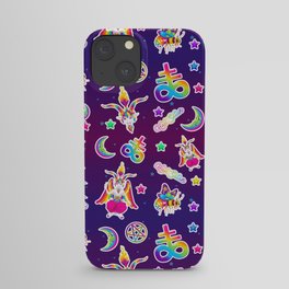 1997 Neon Rainbow Occult Sticker Collection iPhone Case