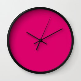 Solid Pink Color Wall Clock