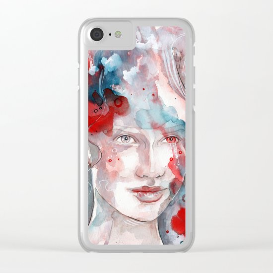 Changes, mixed media artwork Clear iPhone Case