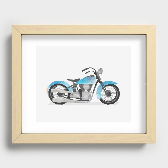 Motorcycle Recessed Framed Print