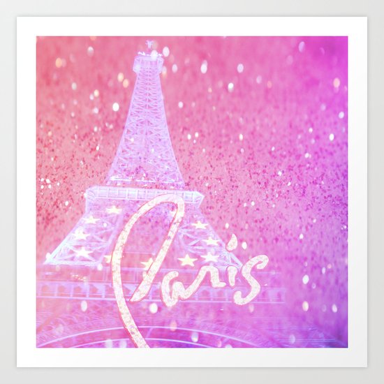 Paris in Pink Art Print