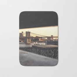 Brooklyn Bridge | New York City Views | HDR Travel Photography Bath Mat