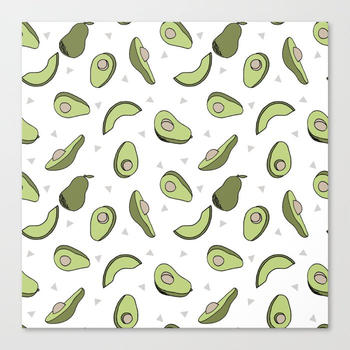 INTERESTPRINT Cute Avocado Pattern Easy to Read Home Decoration Wall Clock