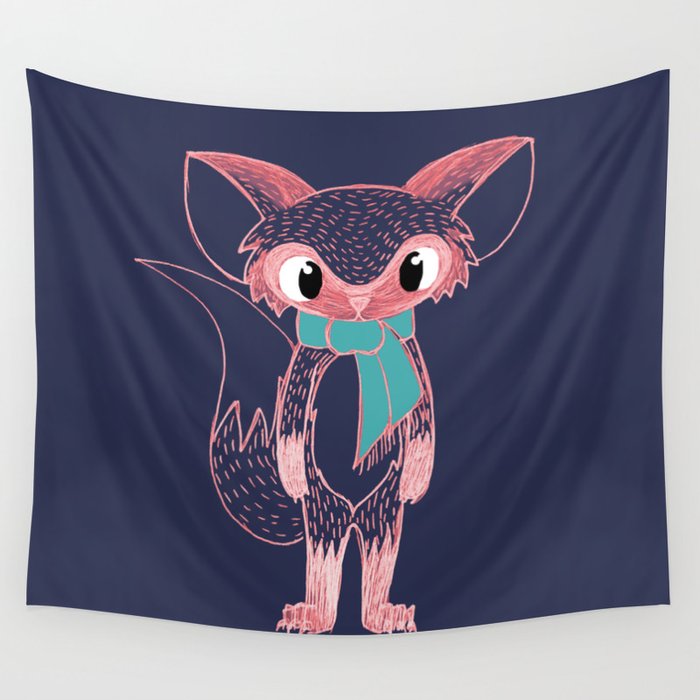 The Fox in the Snow Wall Tapestry