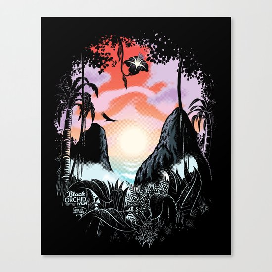 Black orchid Canvas Print