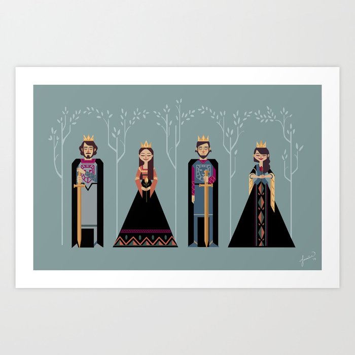 Kings & Queens of Narnia Art Print