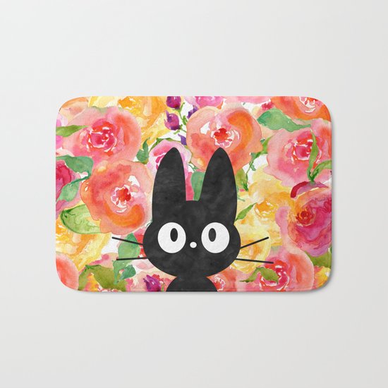Jiji in Bloom Bath Mat