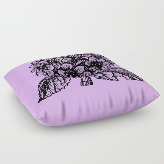 Lavender Hydrangea Floor Pillow
