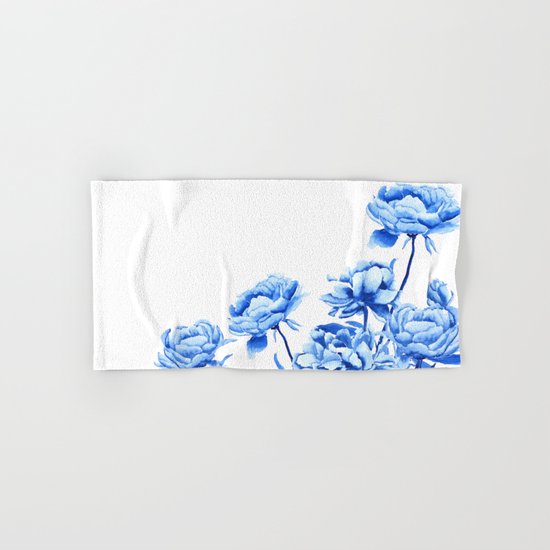 blue peonies 2 Hand & Bath Towel